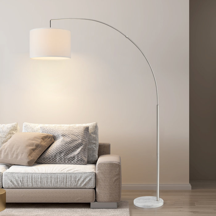 Latitude Run® Modern Arc Floor Lamp For Living Room Arching Hanging Lamp Shade Over The Couch